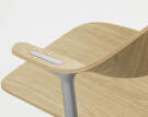 Kancelárska stolička Mynt Plywood, natural oak/blasted aluminium