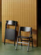 Skladacia stolička Backflip, anthracite lacquered beech