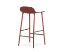 Barová stolička Form, červená/oceľ, 75 cm