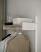 Policová zostava Wardrobe Shelf 1, white/white