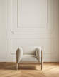 Kreslo Dive White Oak, Monza beige/nature leather