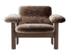 Kreslo Brasilia Low Back, Sheepskin sahara/dark stained oak