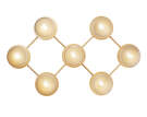 Nástenné/stropné svietidlo Liila 7, nordic gold/optic clear
