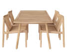 Záhradný set Patio so 4 stoličkami, untreated solid teak