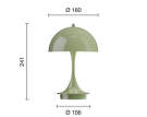 Prenosná lampa Panthella 160 V3, opaque moss green