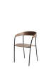 Stolička Missing Armchair, lacquered walnut