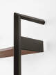 Policová zostava Rombe, anthracite/lacquered walnut