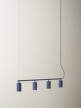 Závesná lampa Donna Line 120, midnight blue