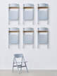 Skladacia stolička Backflip, cloud blue lacquered beech