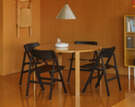 Skladacia stolička Backflip, anthracite lacquered beech