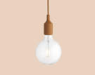 Závesná LED lampa E27, clay brown