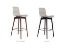 Langue Bar Stool High - Flint Grey