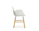 Židle Form s područkami, bílá/dub