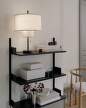 Policová zostava Wall Shelf 900, black ash/black