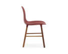 Židle Form, červená/ořech