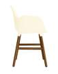 zidle-Form Armchair Walnut, cream