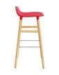 stolicka-Form Bar Chair 75 cm Oak, bright red