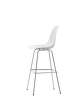 Barová stolička Eames Plastic High, cotton white/chrome