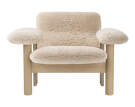 Kreslo Brasilia Low Back, Sheepskin nature/natural oak