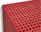 Skrinka Perforated Cabinet, wine red