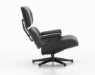 Kreslo Eames Lounge Chair Chestnut Black, Leather Premium F66 Nero