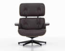 Kreslo Eames Lounge Chair Walnut Dark, Leather Natural F68 Chocolate