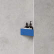 Rohová kúpeľňová polička Bath Shelf Corner, blue