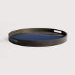 Podnos Organic Glass Tray Round S, indigo