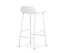 Barová stolička Form, biela/oceľ, 75 cm