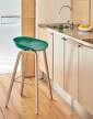 stolicka-AAS 32 Bar Stool Oak, teal green