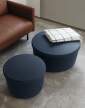 pouf-Hide Storage Pouf Small, steel blue