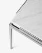 Sett LN11 Side Table, dark chrome  / Bianco Carrara