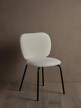 Jedálenská stolička Rico Side Chair Soft Bouclé, off-white/black