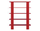 Policový regál Hes Bookcase, tomato red