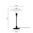 Stolná lampa PH 3/2, black metallised