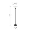 Stojacia lampa PH 3½-2½, black metallised