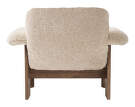 Kreslo Brasilia Low Back, Sheepskin nature/walnut