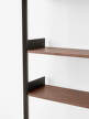 Policová zostava Rombe, anthracite/lacquered walnut