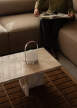 Prenosná lampa Carrie Leather Handle, brushed aluminium