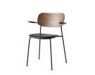 Stolička Co Chair s podpierkami rúk dark oak, Dakar 0842