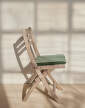 podsedak-Selandia Chair Cushion, apricot / green stripe