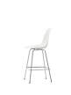 Barová stolička Eames Plastic Low, white/chrome