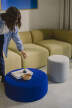 Pouf Folk Wide, blueberry pie wool