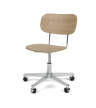 Kancelárska stolička Co Task Chair, polished aluminium/natural oak