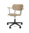 Kancelárska stolička Co Task Chair s podrúčkami, black/natural oak