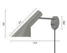 Nástenná lampa AJ, warm grey