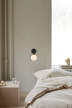 Nástenná lampa Apiales, satin black/opal