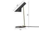 Stolná lampa AJ Mini, black/brass