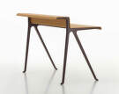 Pracovný stôl Courier, light oak/dark bordeaux