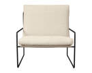 Kreslo Desert 1-Seater, black/off-white